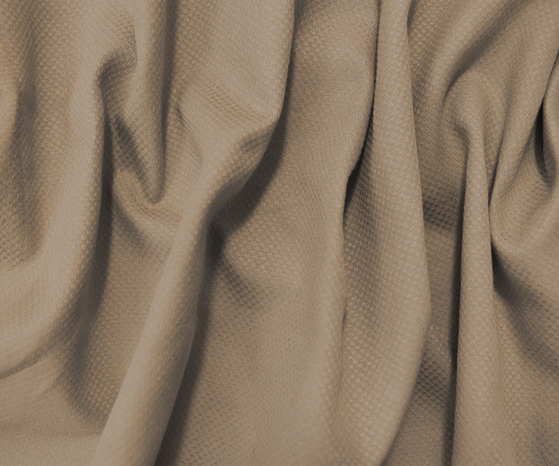 Beige 4 oz. Cotton Mini Check Dobby Japanese Selvedge Woven Fabric