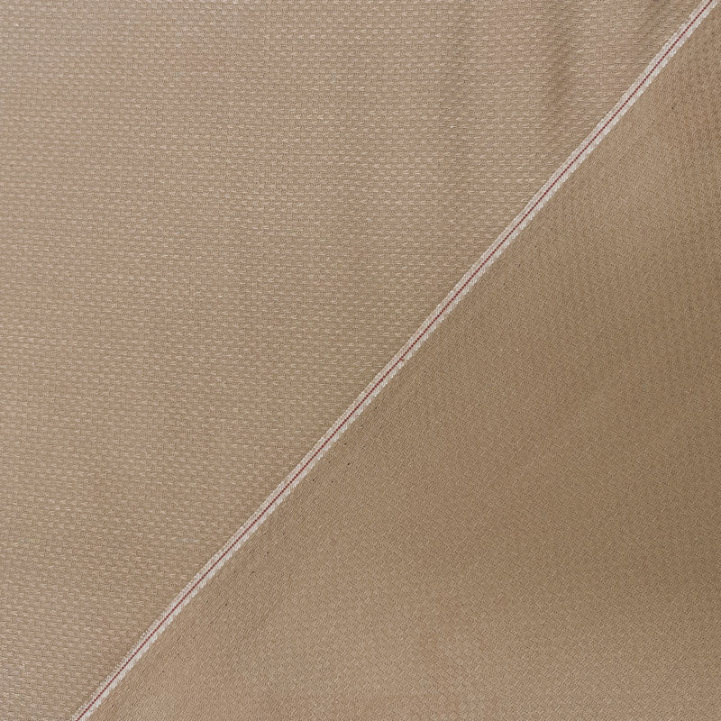 Beige 4 oz. Cotton Mini Check Dobby Japanese Selvedge Woven Fabric