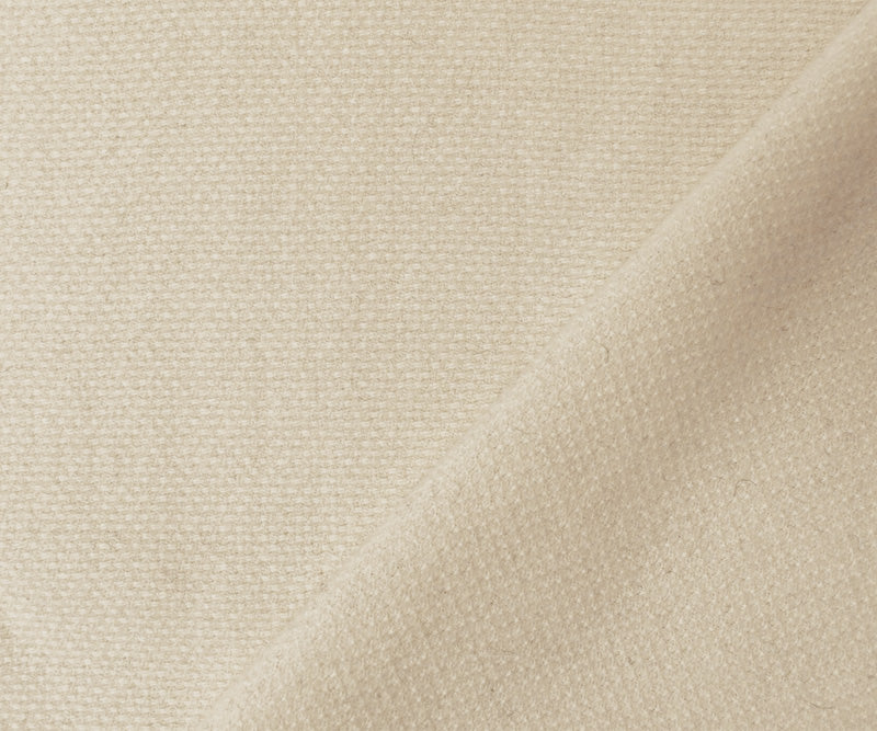 Light Beige Wool Poly Texture Dobby Woven Jacketing Fabric