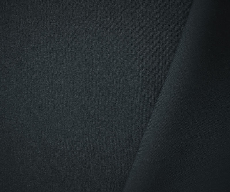 Blue Wool Poly Solid Woven Shirting Fabric