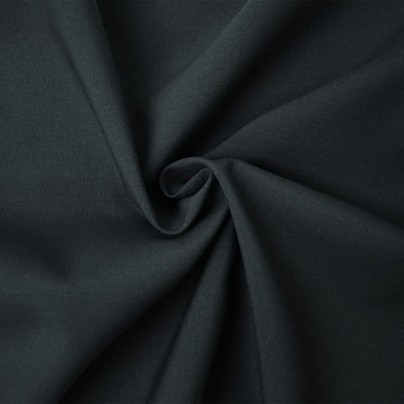 Blue Wool Poly Solid Woven Shirting Fabric