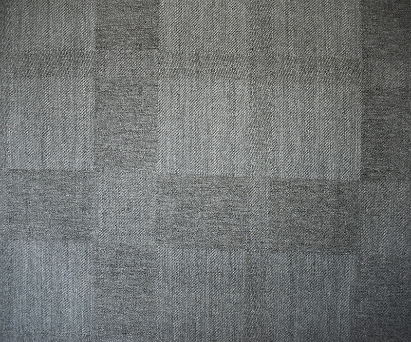 6 YD PC - Gray Wool Poly Check Twill Woven Jacketing Fabric