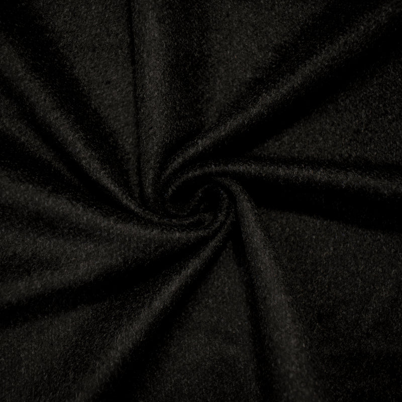 Black-Blue Wool Acrylic Texture Brushed Face Dobby Woven Jacketing Fabric