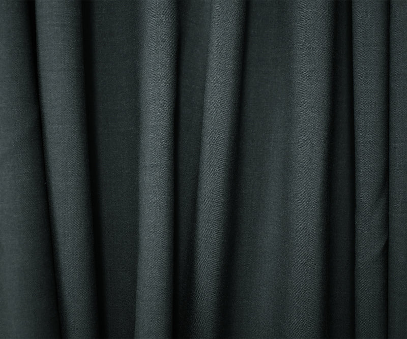 Gray Poly Wool Solid Woven Suiting Fabric