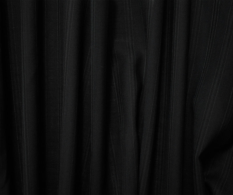 Black-Gray Wool Rayon Stripe Woven Shirting Fabric
