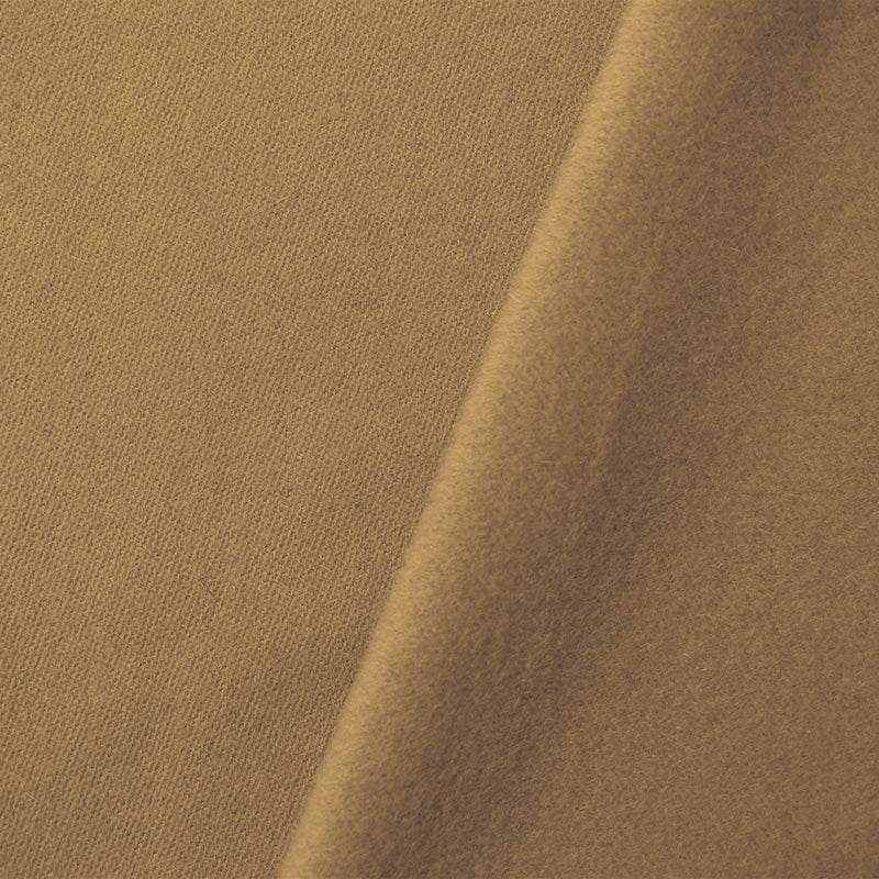 6 YD PC-Brown Wool-Poly Solid Single Side Brushed Woven Coating Fabric