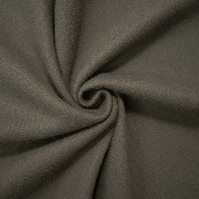 5 YD PC-Gray Wool Poly Solid Fur Like Brush Woven Coating Fabric