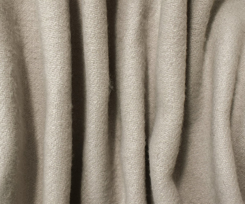 4 YD PC-Gray Wool Poly Solid Single Side Brushed Twill Woven Coating Fabric
