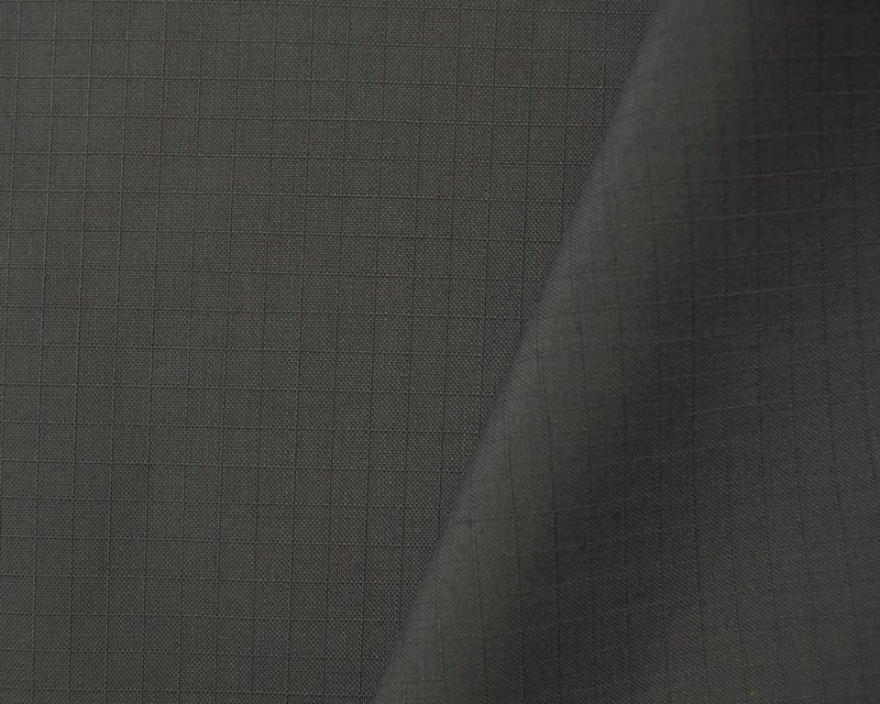 Gray Wool Poly Ripstop Woven Shirting Fabric