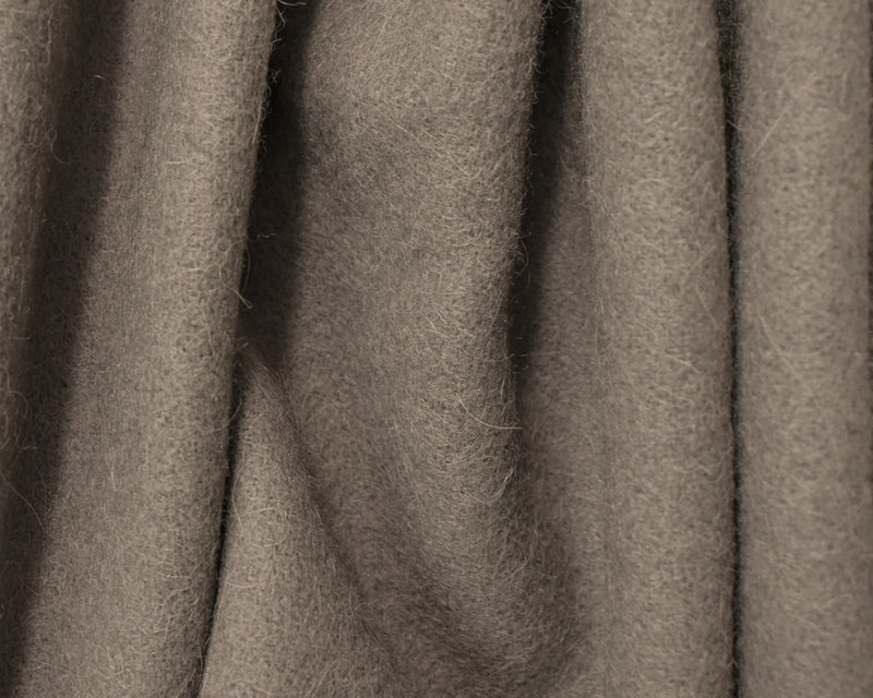 6 YD PC-Gray Wool Poly Solid Fur Like Woven Coating Fabric