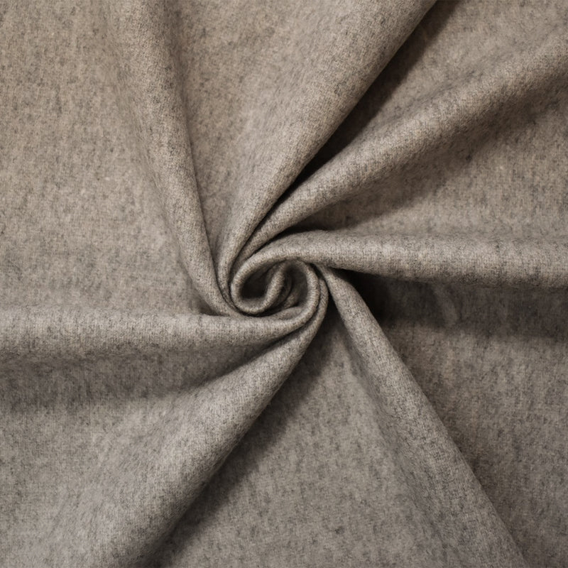 6 YD PC-Heather Gray Wool Poly Single Side Brushed Woven Jacketing Fabric