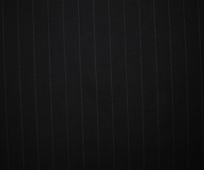 Black-Gray Wool Rayon Stripe Woven Shirting Fabric