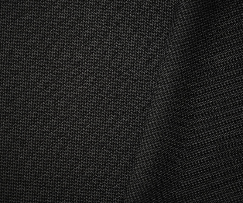 Gray-Black Wool Rayon Micro Houndstooth Woven Suiting Fabric