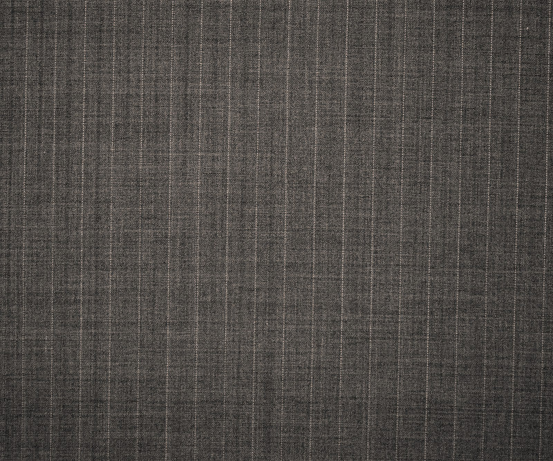 Gray-White Wool Poly Stripe Woven Shirting Fabric
