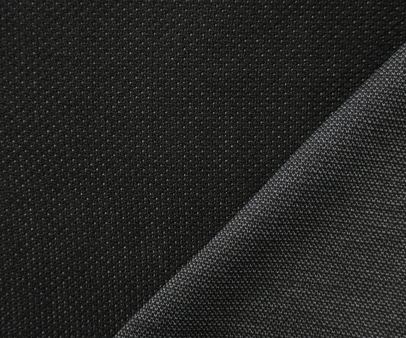 Black-Gray Wool Poly Spandex Stretch 3D Texture Double Knit Fabric