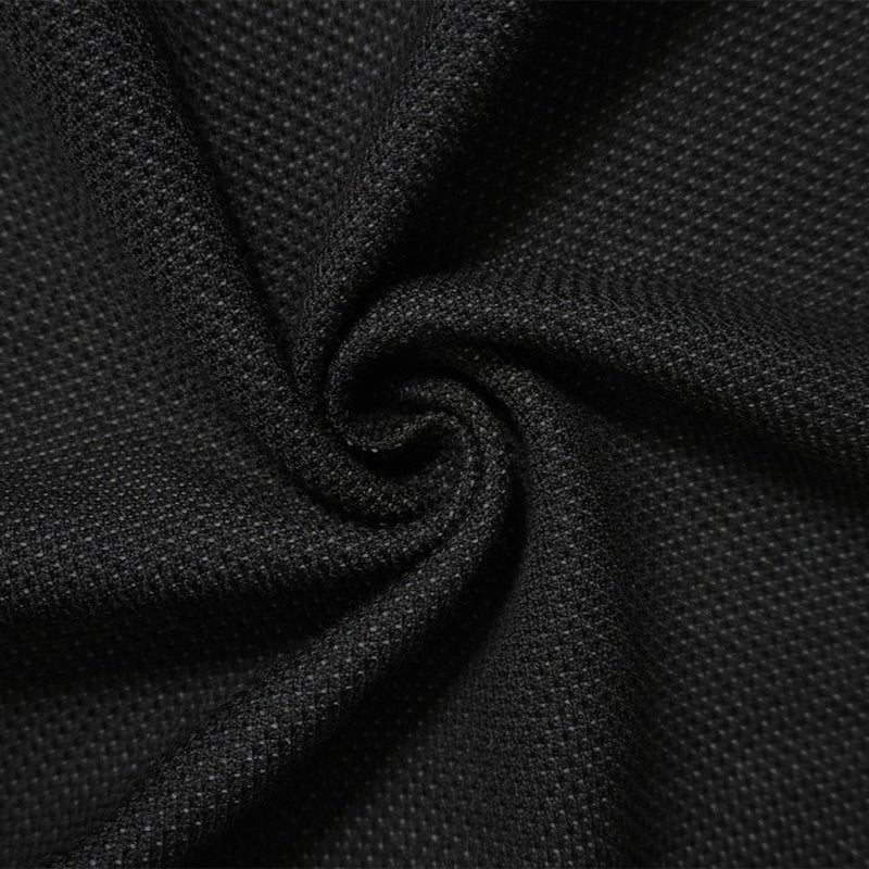 Black-Gray Wool Poly Spandex Stretch 3D Texture Double Knit Fabric