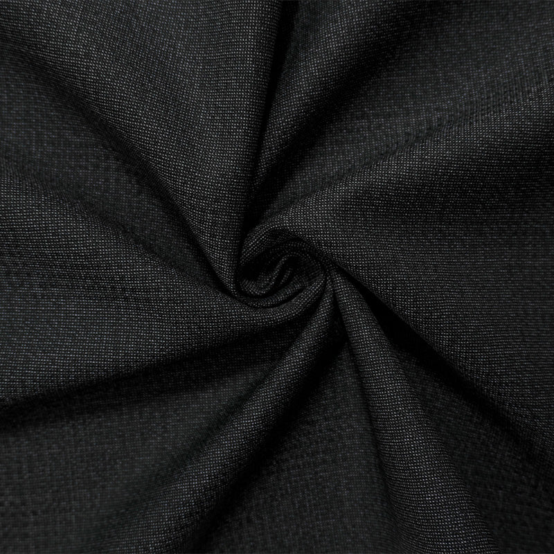 Black-Gray Wool Poly Abstract Plaid Woven Shirting Fabric
