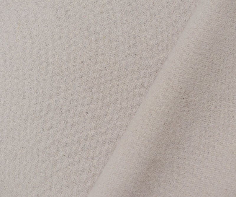Gray Wool Poly Japanese Solid Double Brushed Twill Woven Jacketing Fabric