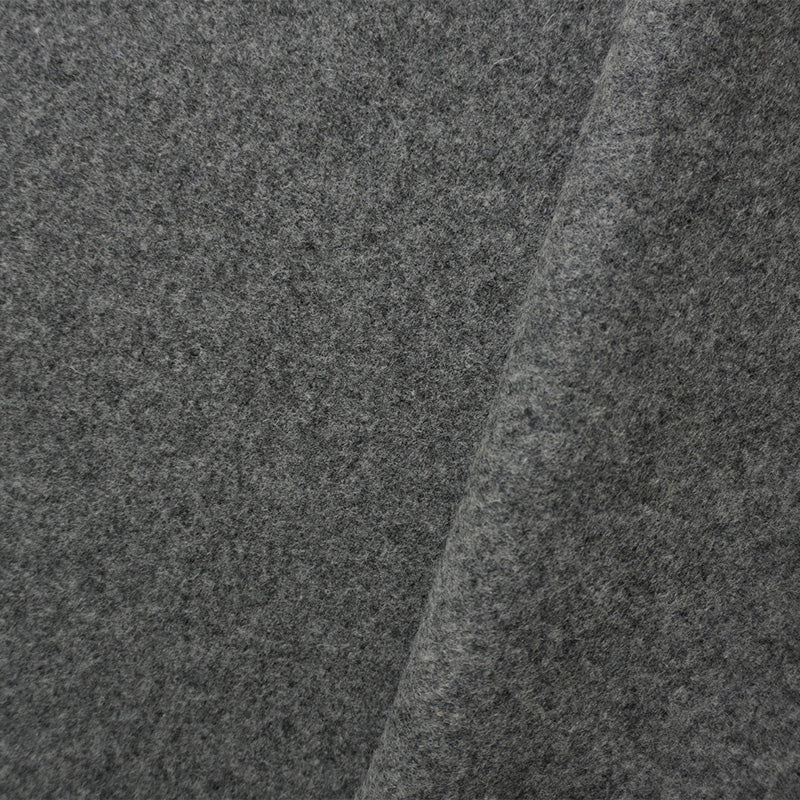 Heather Gray Boiled Wool Poly Woven Coating Fabric