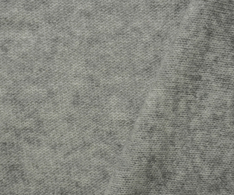 Heather Gray Wool-Poly Sweater Knit Fabric