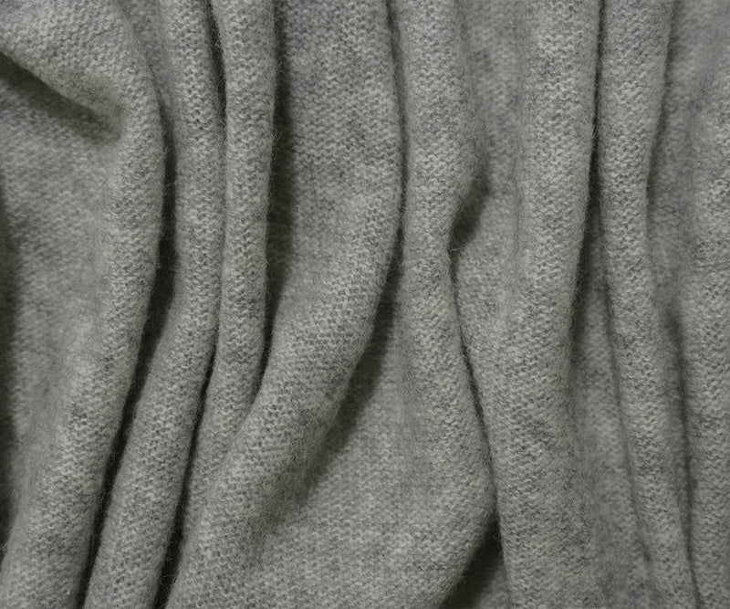 Heather Gray Wool-Poly Sweater Knit Fabric