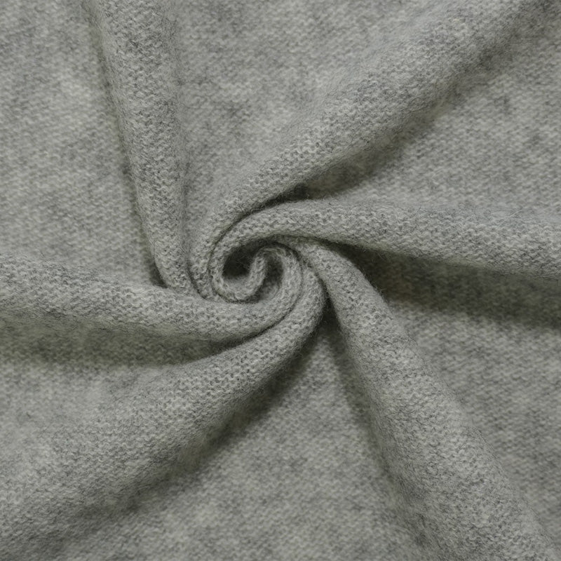 Heather Gray Wool-Poly Sweater Knit Fabric