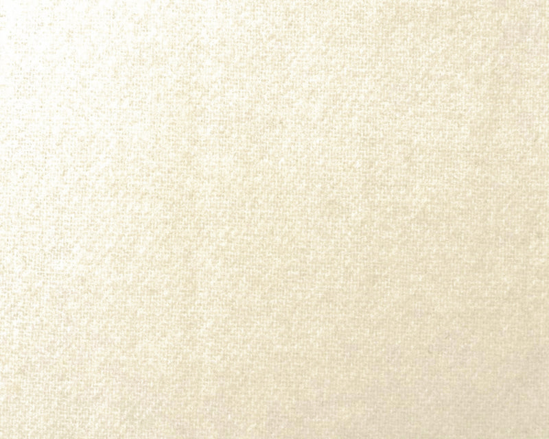 Ivory Poly Wool Solid Single Side Brushed Woven Jacketing Fabric