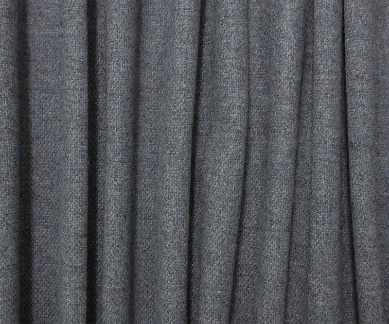 Blue-Beige Wool-Poly Texture Twill Woven Jacketing Fabric