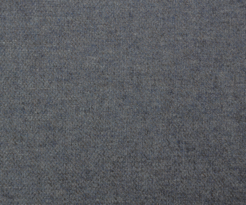 Blue-Beige Wool-Poly Texture Twill Woven Jacketing Fabric