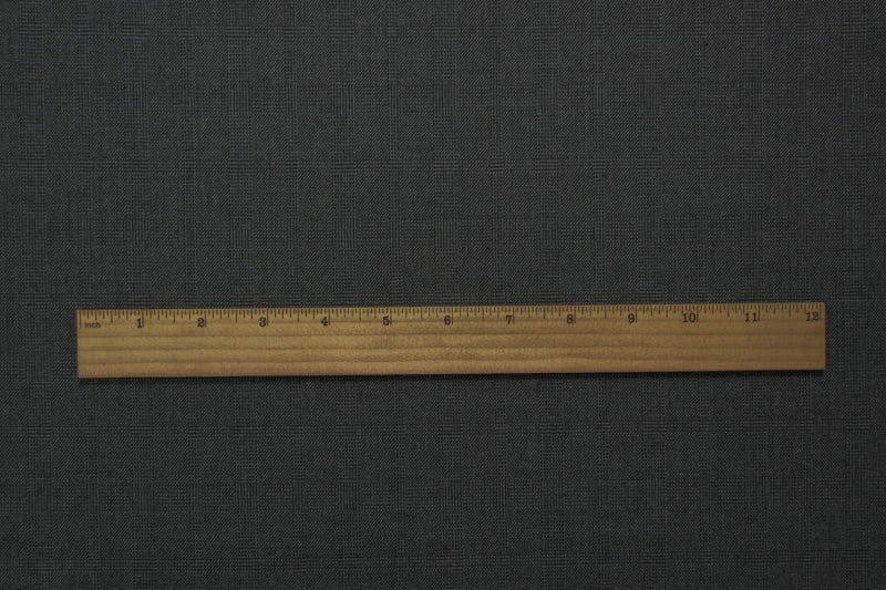 Gray-Black Wool Poly Check-Plaid Twill Woven Suiting Fabric