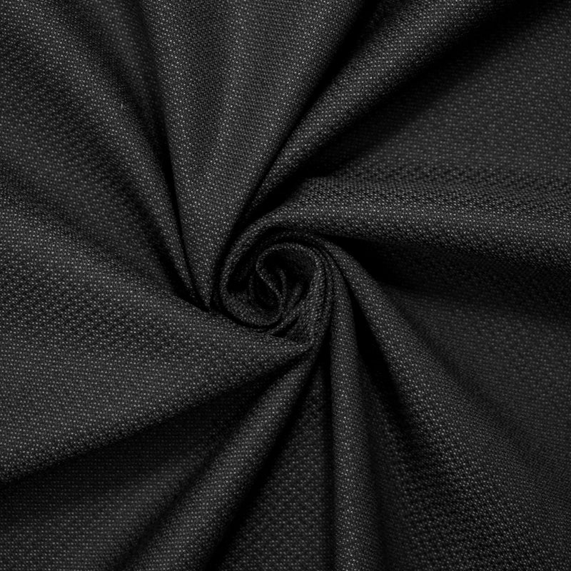 Black-Gray Wool Blend Texture Dobby Woven Shirting Fabric