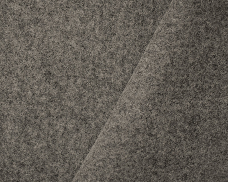 Heather Gray Boiled Wool Poly Woven Coating Fabric