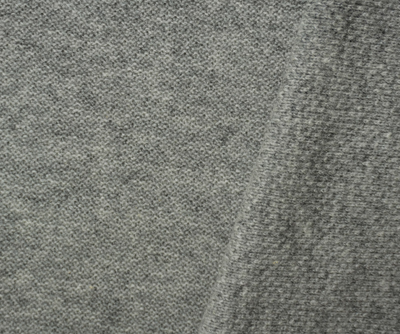 Heather Gray Wool Poly Jersey Knit Fabric