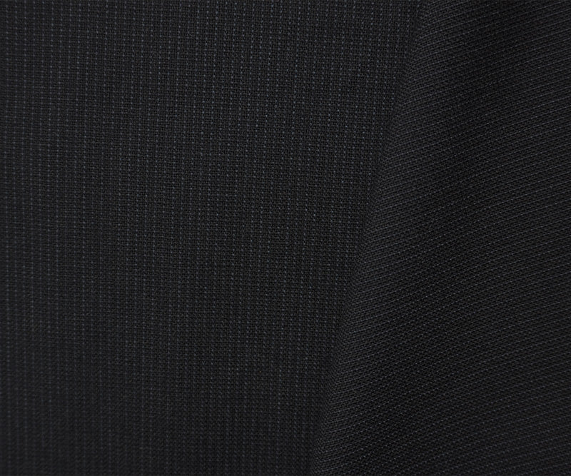 Deep Blue Wool Cotton Stripe Woven Jacketing Fabric