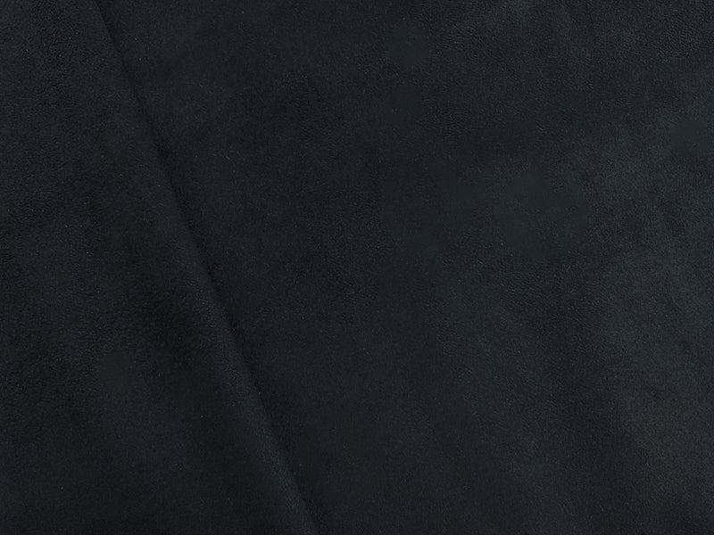 Black Poly Spandex Stretch Solid Microsuede Woven Fabric