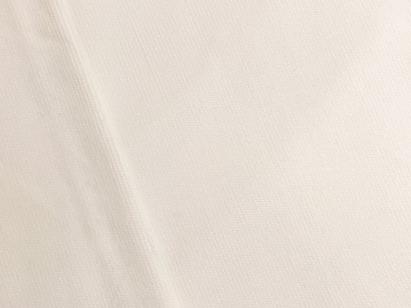 White Cotton Semi-Sheer Pinwale Corduroy Woven Fabric