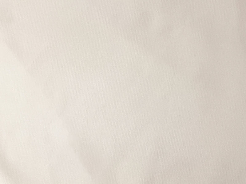 White Cotton Semi-Sheer Pinwale Corduroy Woven Fabric