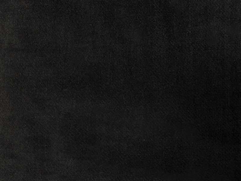 Black Cotton Stretch Solid Featherwale Corduroy Woven Fabric