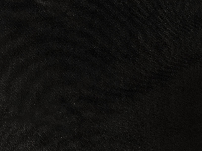 Black Cotton Stretch Solid Featherwale Corduroy Woven Fabric