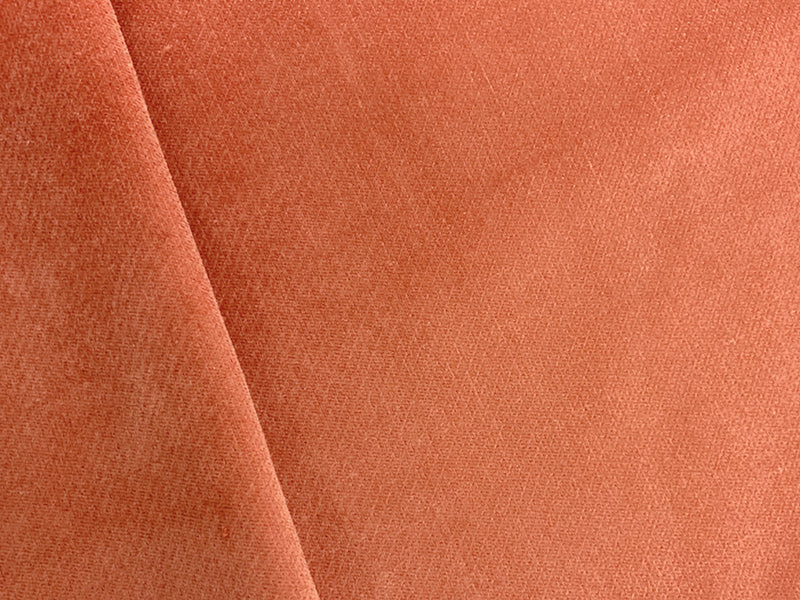 Orange Rayon Spandex Stretch Solid Velvet Woven Fabric