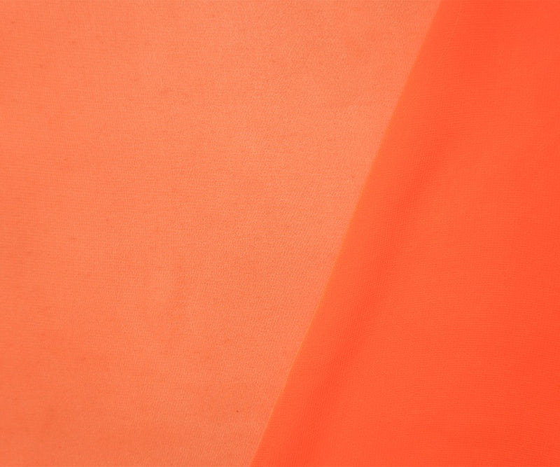 Orange Silk Solid Chiffon Woven Fabric