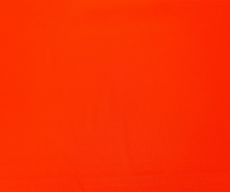 Orange Silk Solid Crepe De Chine Woven Fabric