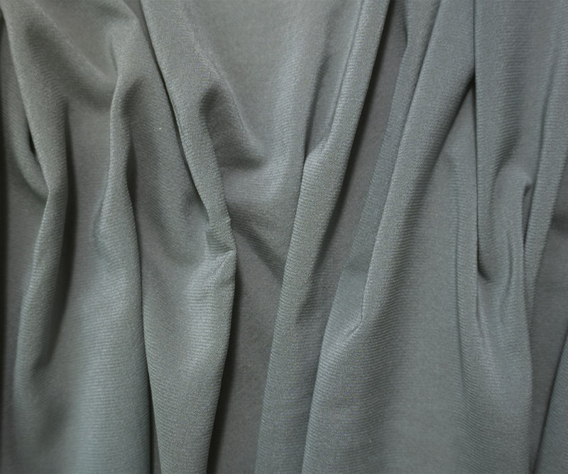 Gray Silk Spandex Solid Chiffon Woven Fabric