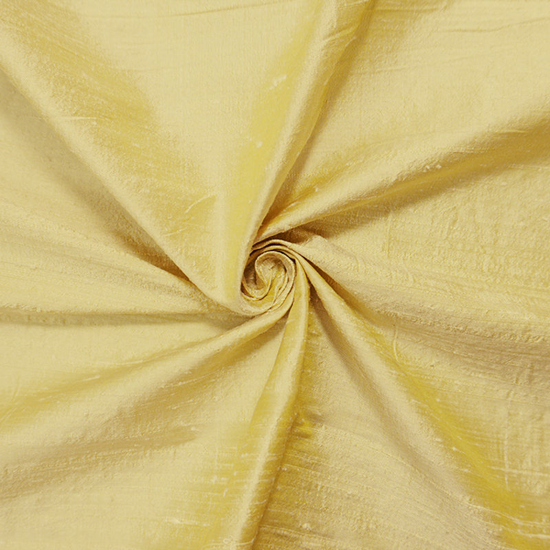 Yellow-Beige Silk Slub Iridescent Dupioni Woven Fabric