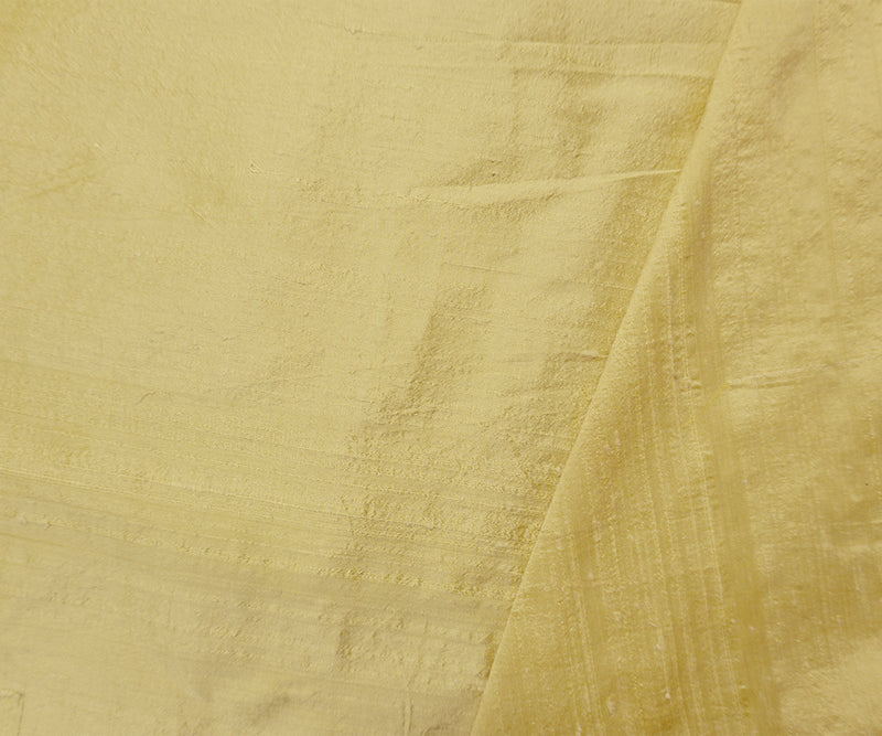 Yellow-Beige Silk Slub Iridescent Dupioni Woven Fabric
