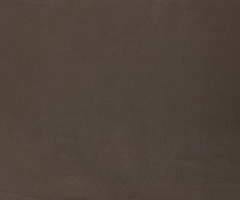 Brown Silk Washed Crepe De Chine Woven Fabric
