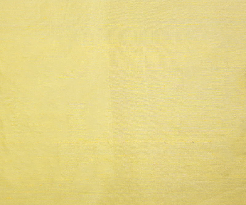 Yellow Silk Slub Silk-Poly Voile Woven Fabric