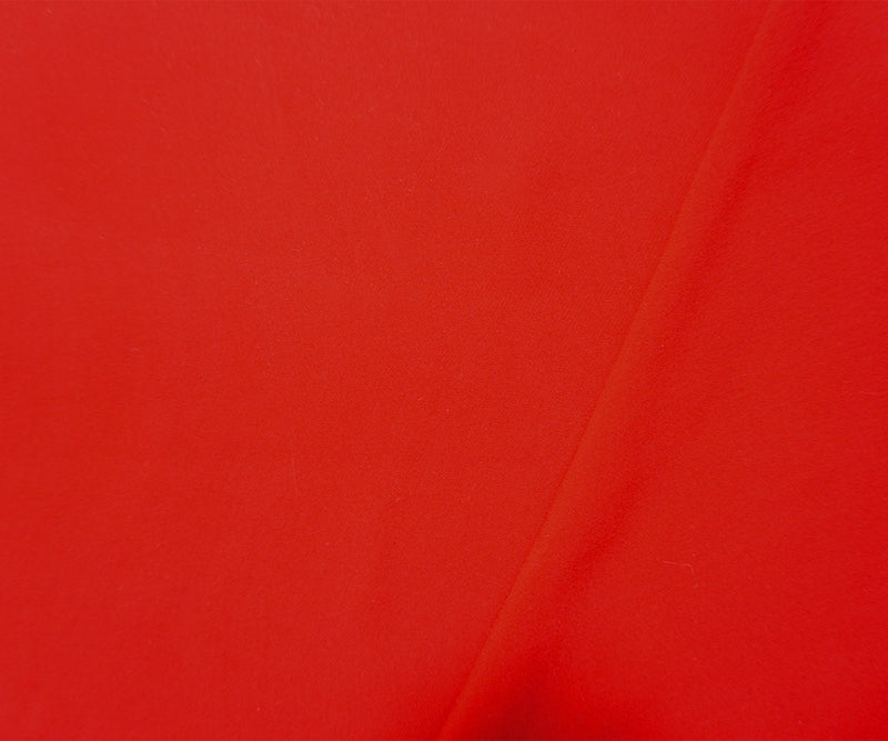 Red Silk Solid Georgette Woven Fabric
