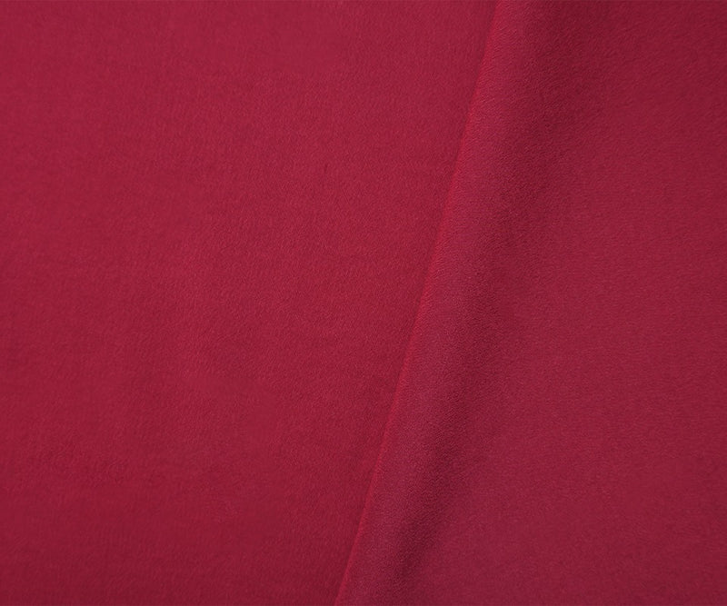 Red Silk Solid Georgette Woven Fabric
