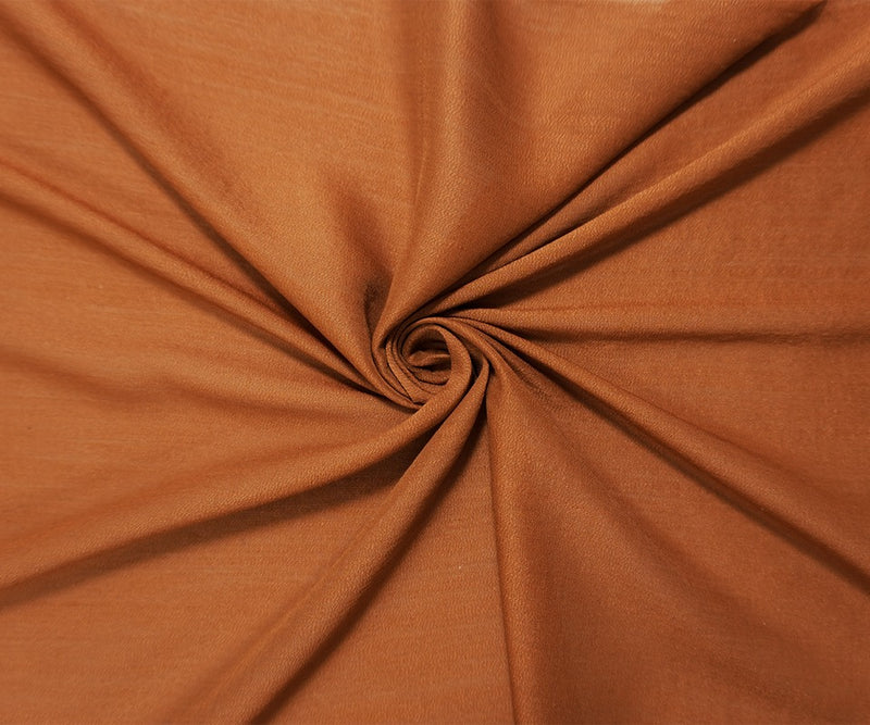 Brown Silk Solid Chiffon Woven Fabric